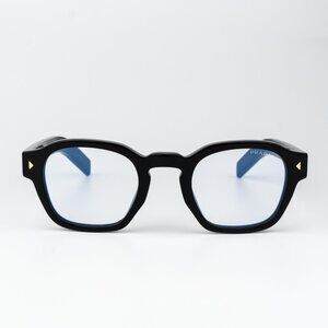 Prada Men Eyeglasses Black Square PRA16S 16K60K NEW AUTHENTIC